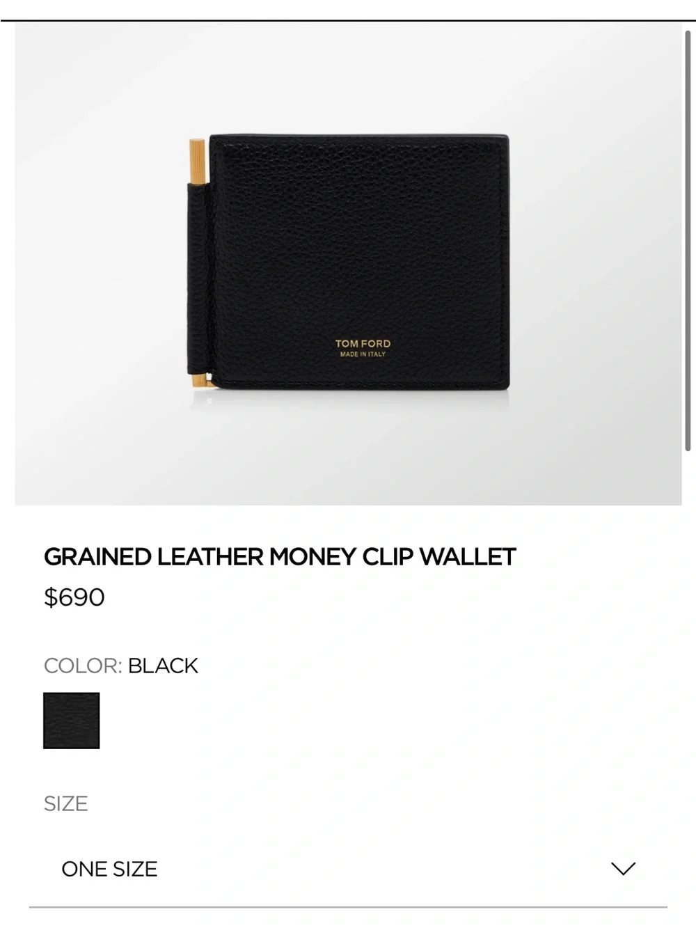 Tom Ford grained leather